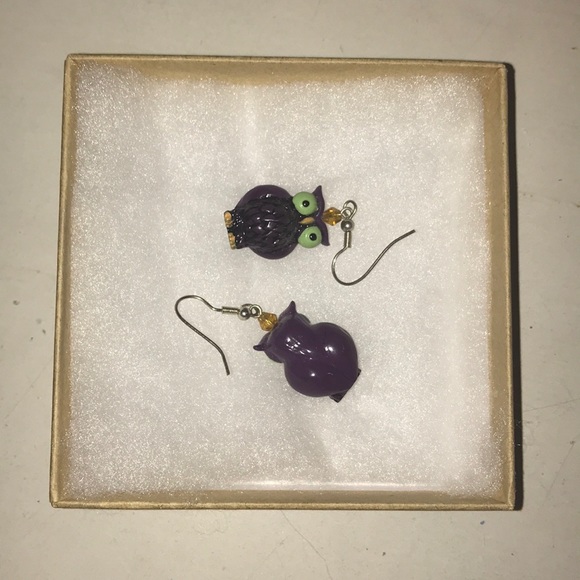 Vibrant Owl earrings - Picture 2 of 4